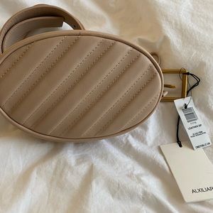 NWT Aritzia Leather Zip Belt Bag